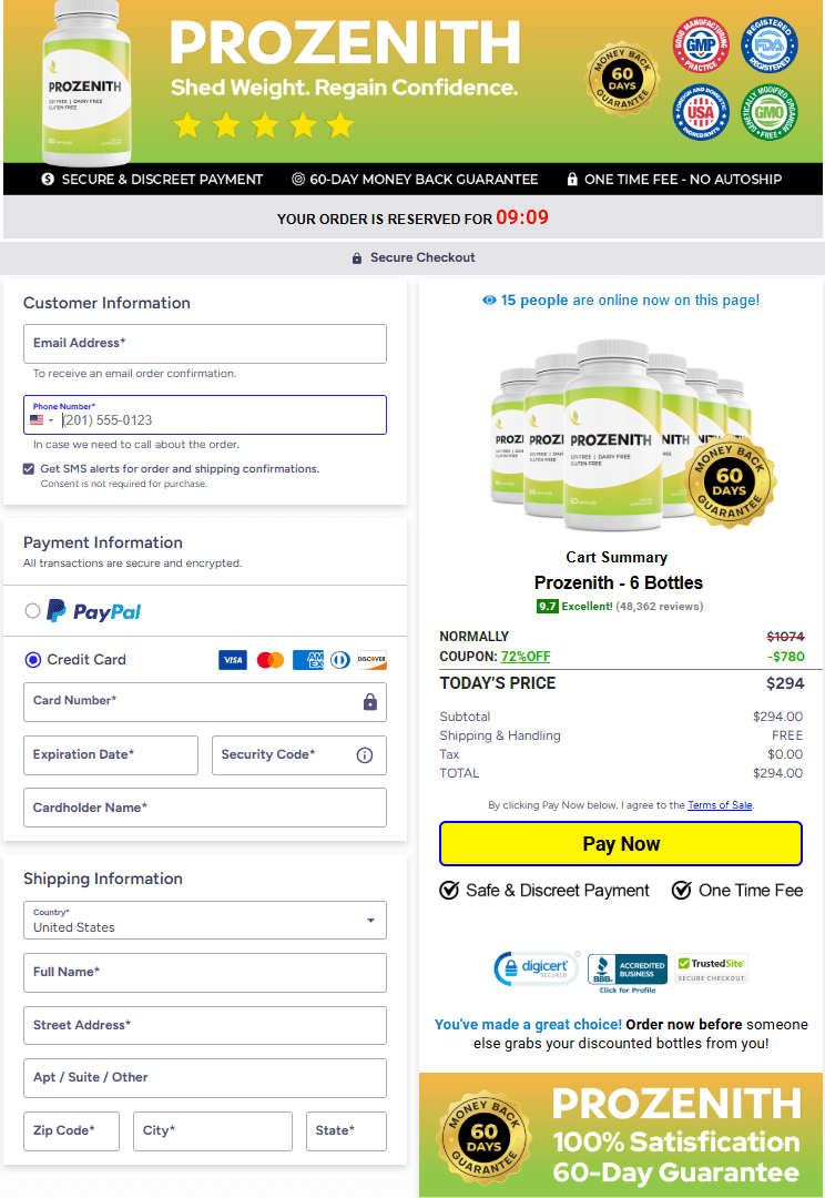 Prozenith official website buy online